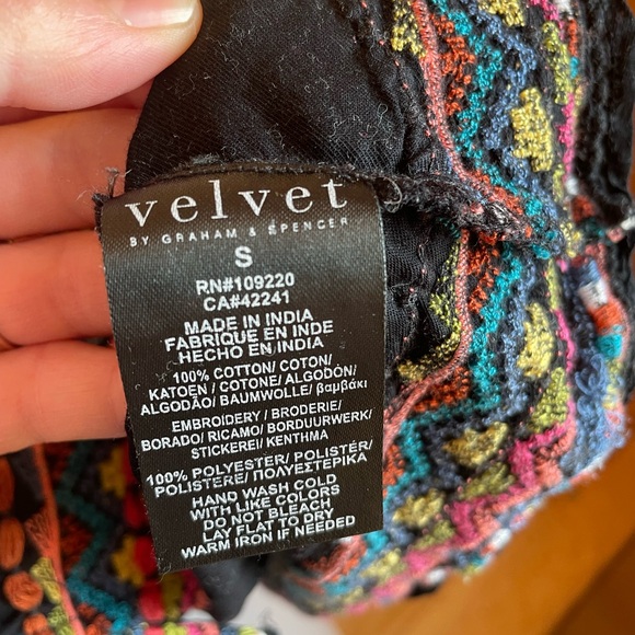 Embroidered Velvet by Graham and Spencer tank blouse - Picture 7 of 7